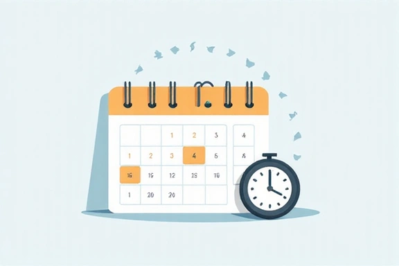 Ilustración de un calendario y un reloj simbolizando la gestión de citas y la planificación